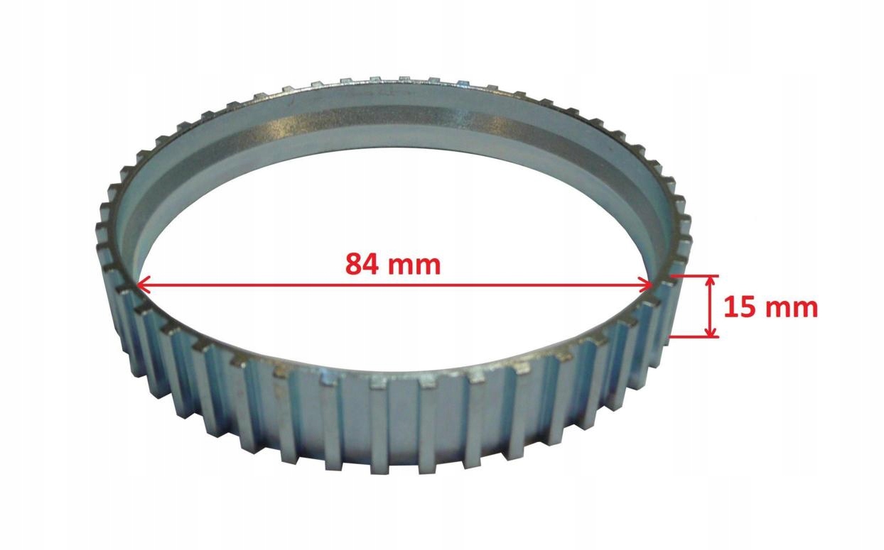 PIERŚCIEŃ KORONKA ABS 48 ZĘBÓW PEUGEOT 206 PRZÓD