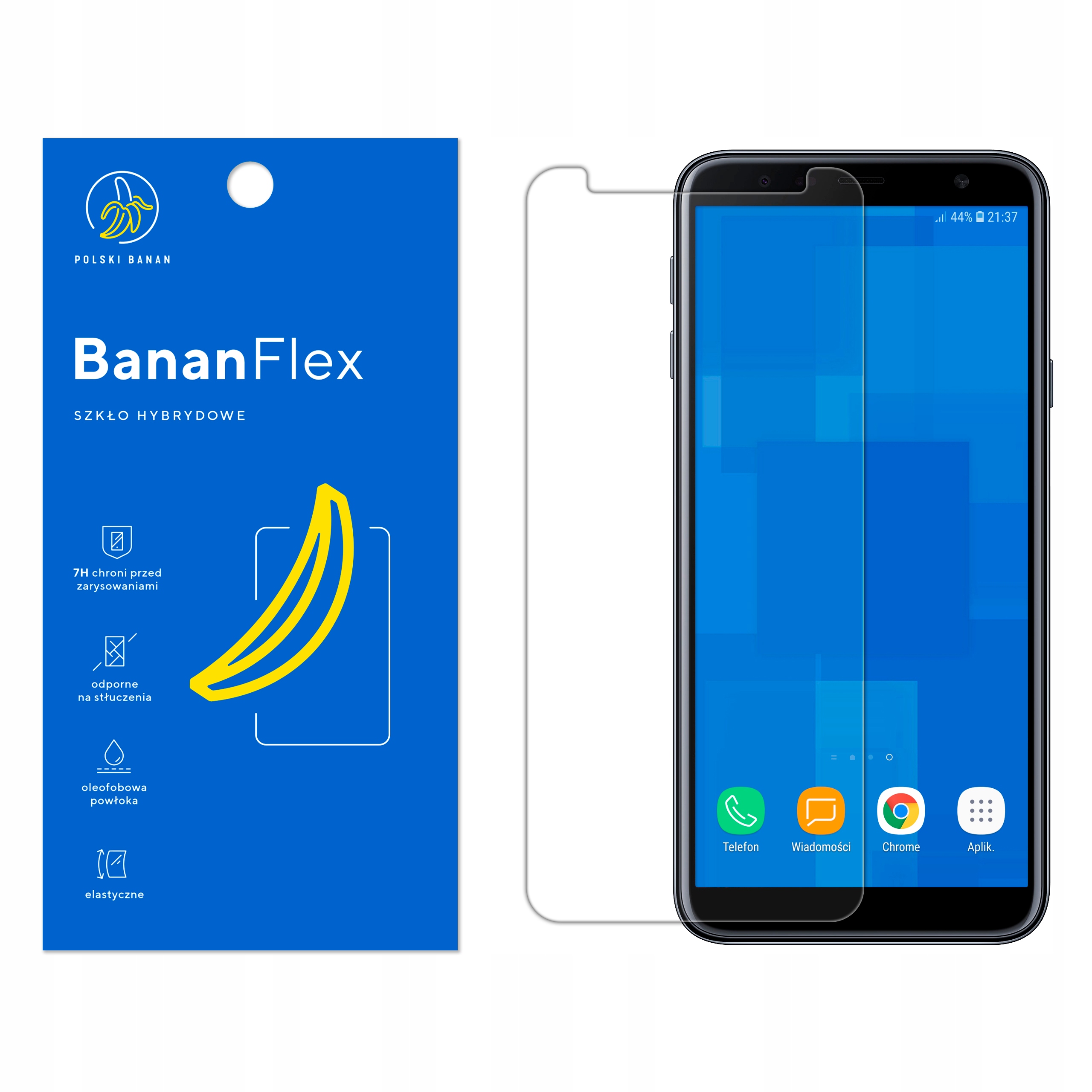 

Szkło Hybrydowe 7H do Samsung J4+ / J4 Plus