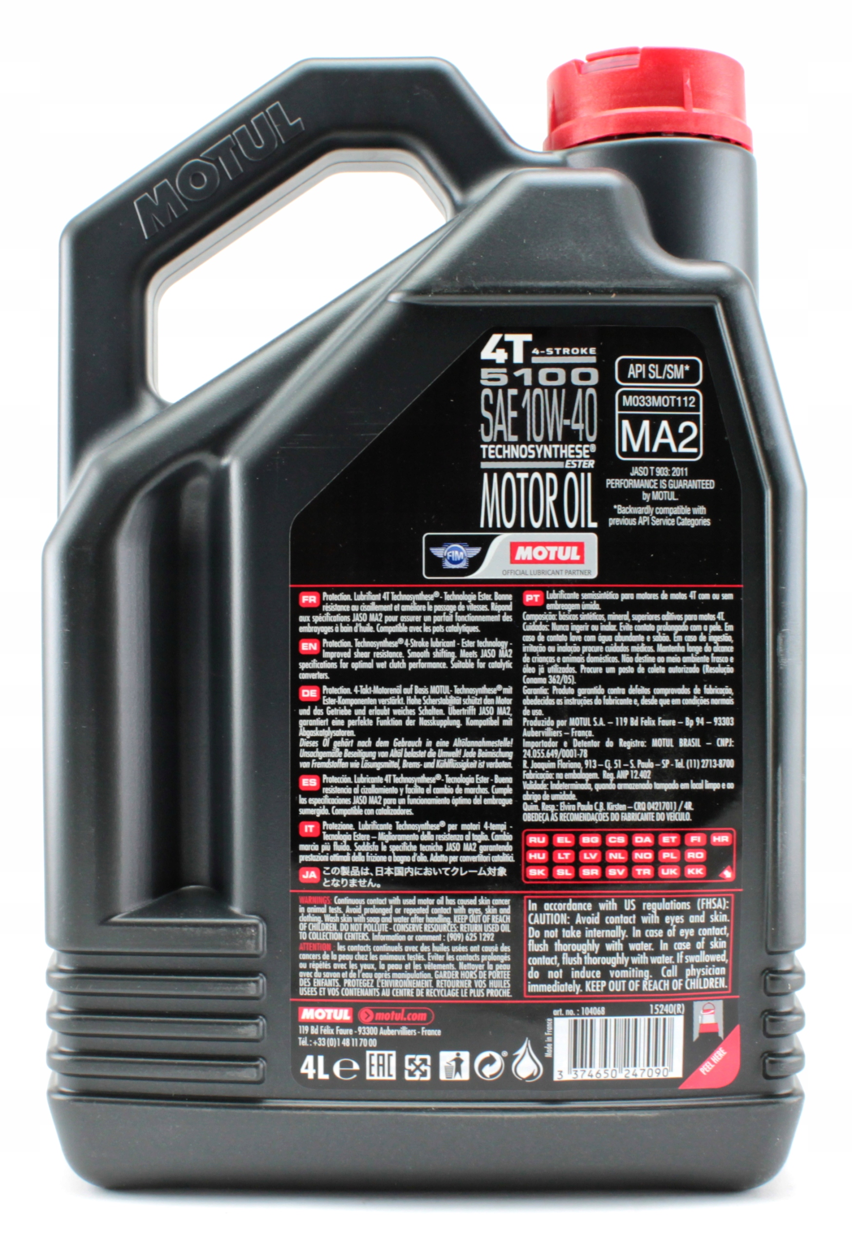 MOTUL 5100 10W40 4T 4L ORYGINAŁ Model 5100 10w40 4L