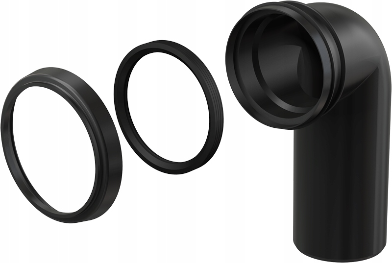 RURA PRZYŁĄCZE KOLANO ODPŁYWU WC KOMPLET DN90/90