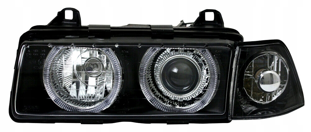 BMW 3 E36 COUPE CABRIO LAMPY reflektory BLACK ring Numer katalogowy części CTS-tuning-angel-eyes 35