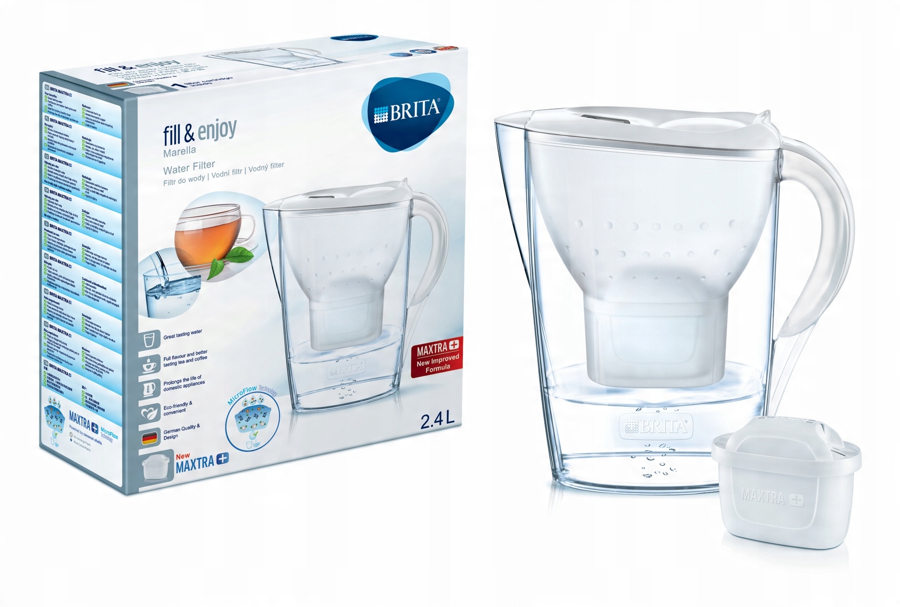 

Dzbanek Filtr Do Wody Brita Marella 2,4 Litra + 4