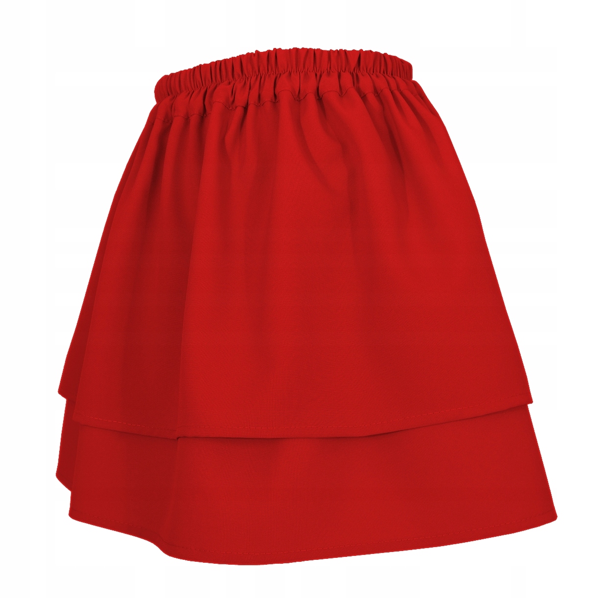 PL CZERWONA SPÓDNICZKA SPÓDNICA WARSTWY FALBANY Wzór dominujący bez wzoru