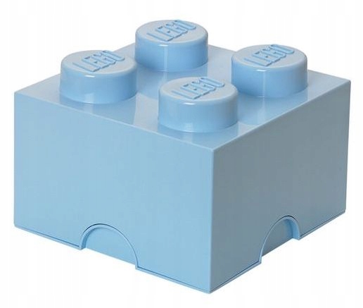 

Lego Pojemnik Klocek 4 Pudełko Błękitny Duży
