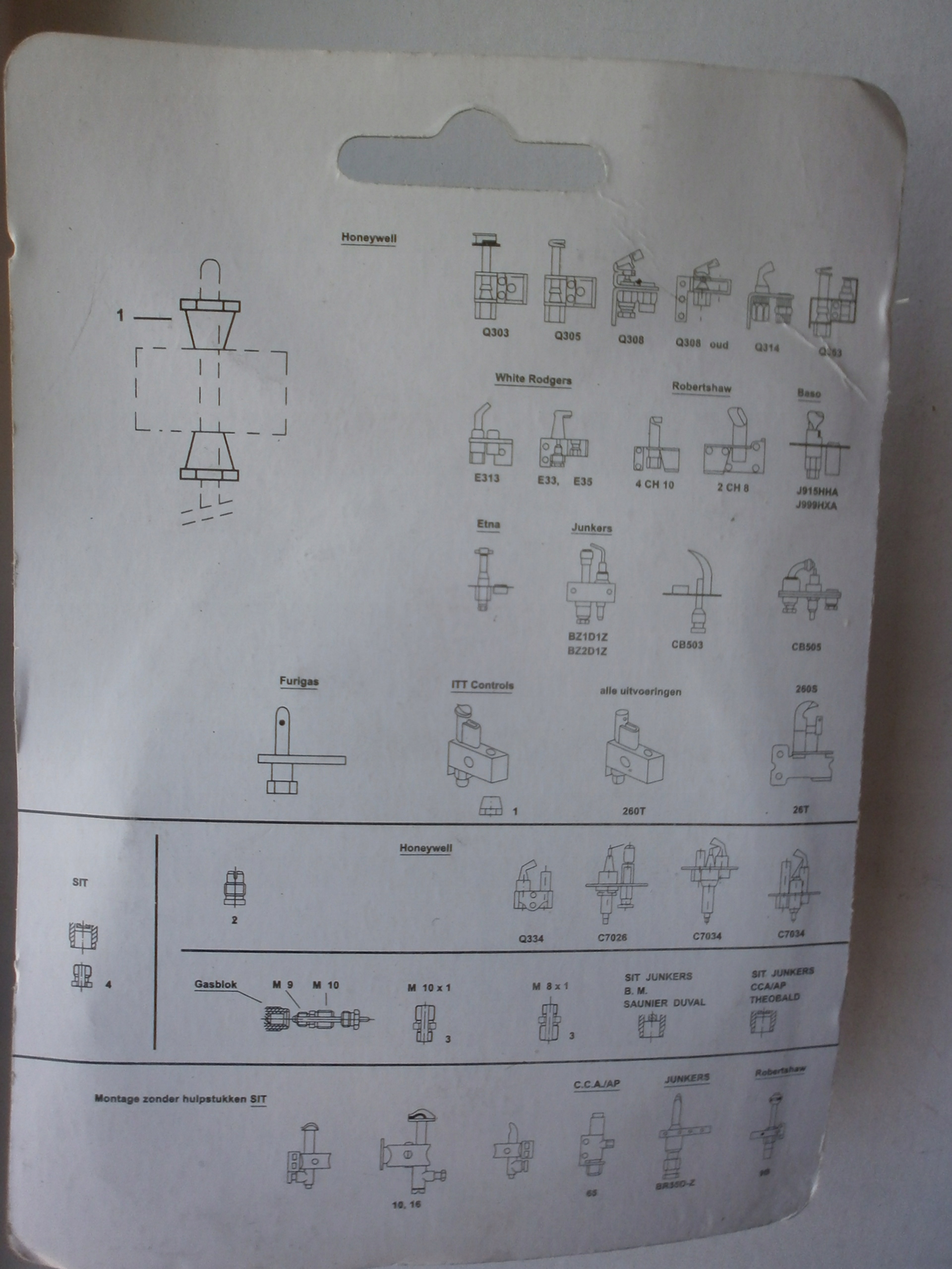 TERMOPARA UNIWERSALNA do urządzeń gazowych L 150 Typ pieca jednofunkcyjny dwufunkcyjny dwufunkcyjny z zasobnikiem cwu komora spalania