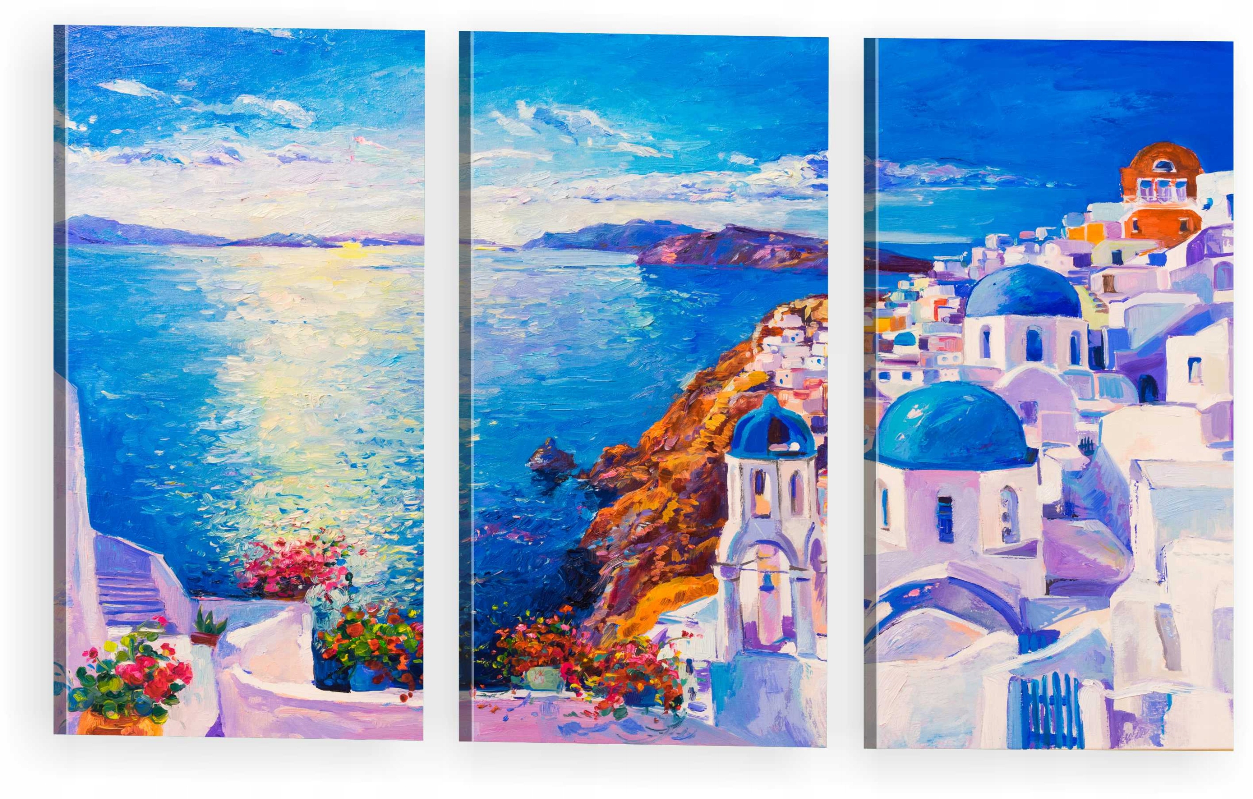 

Tryptyk Obraz Na Ścianę Grecja Santorini Cyklady