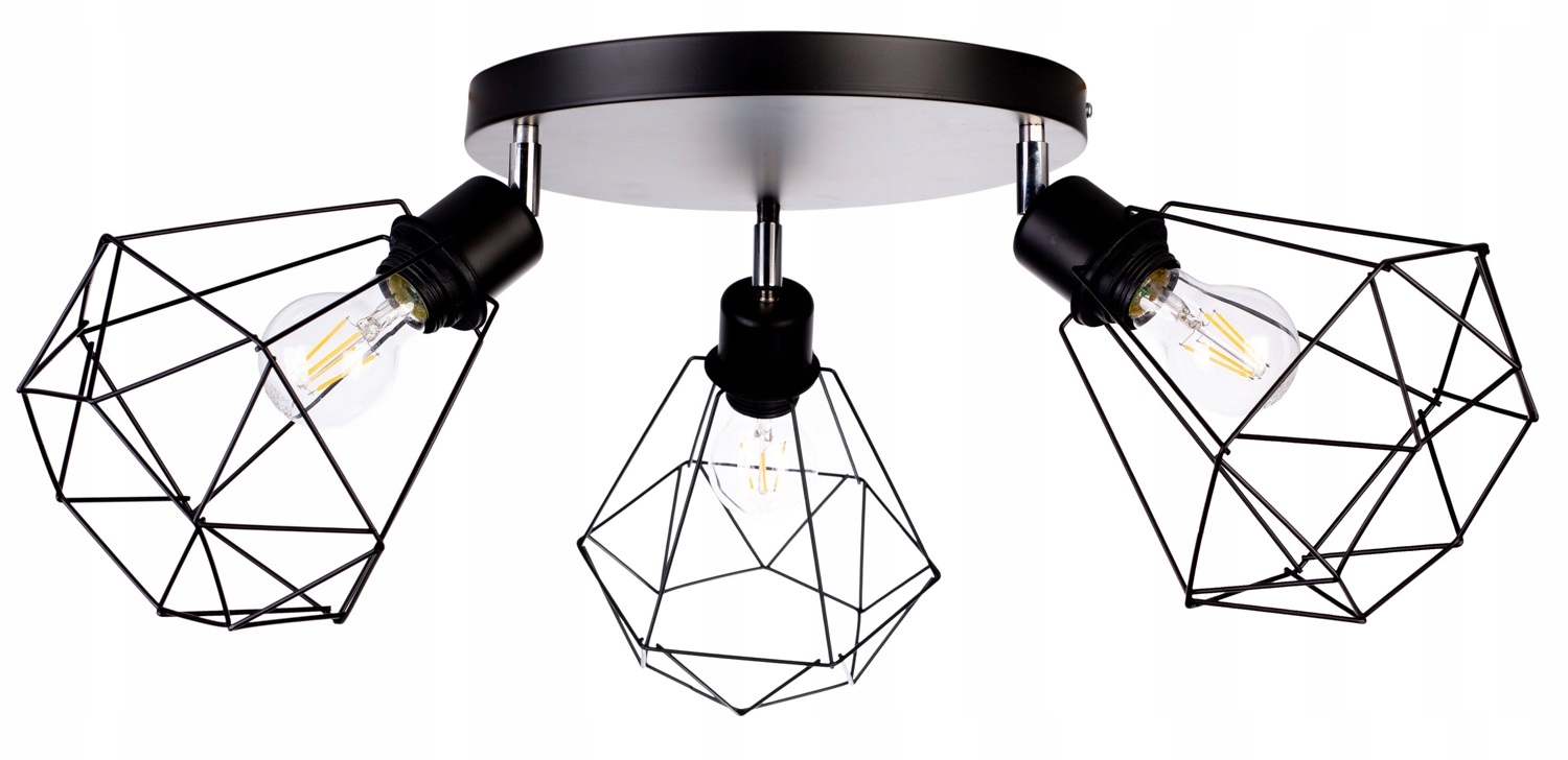 

Lampa Wisząca Sufitowa Żyrandol Brylant Loft Drut