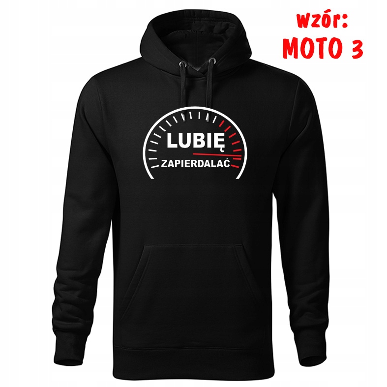 BLUZA Z KAPTUREM LUBIĘ ZAPIERDALAĆ L Rękaw długi rękaw