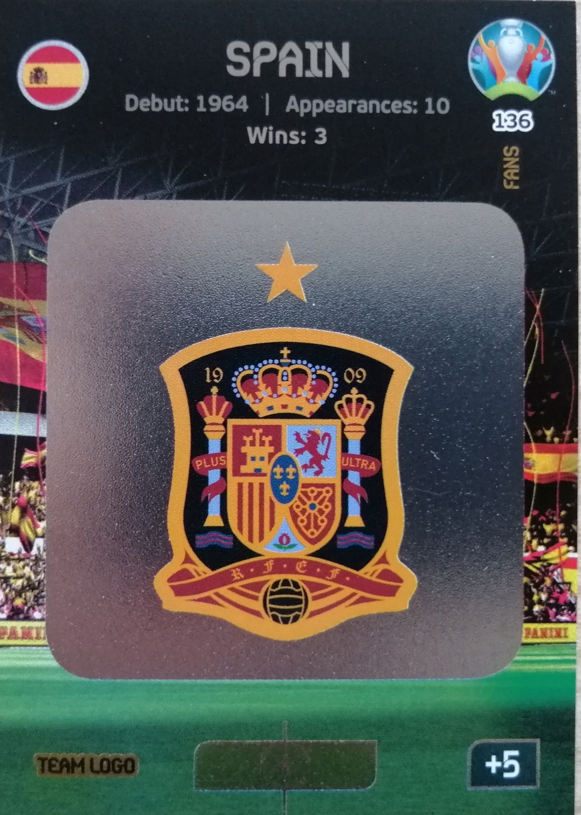 

Panini Euro 2020 Fans Team Logo 136 Hiszpania