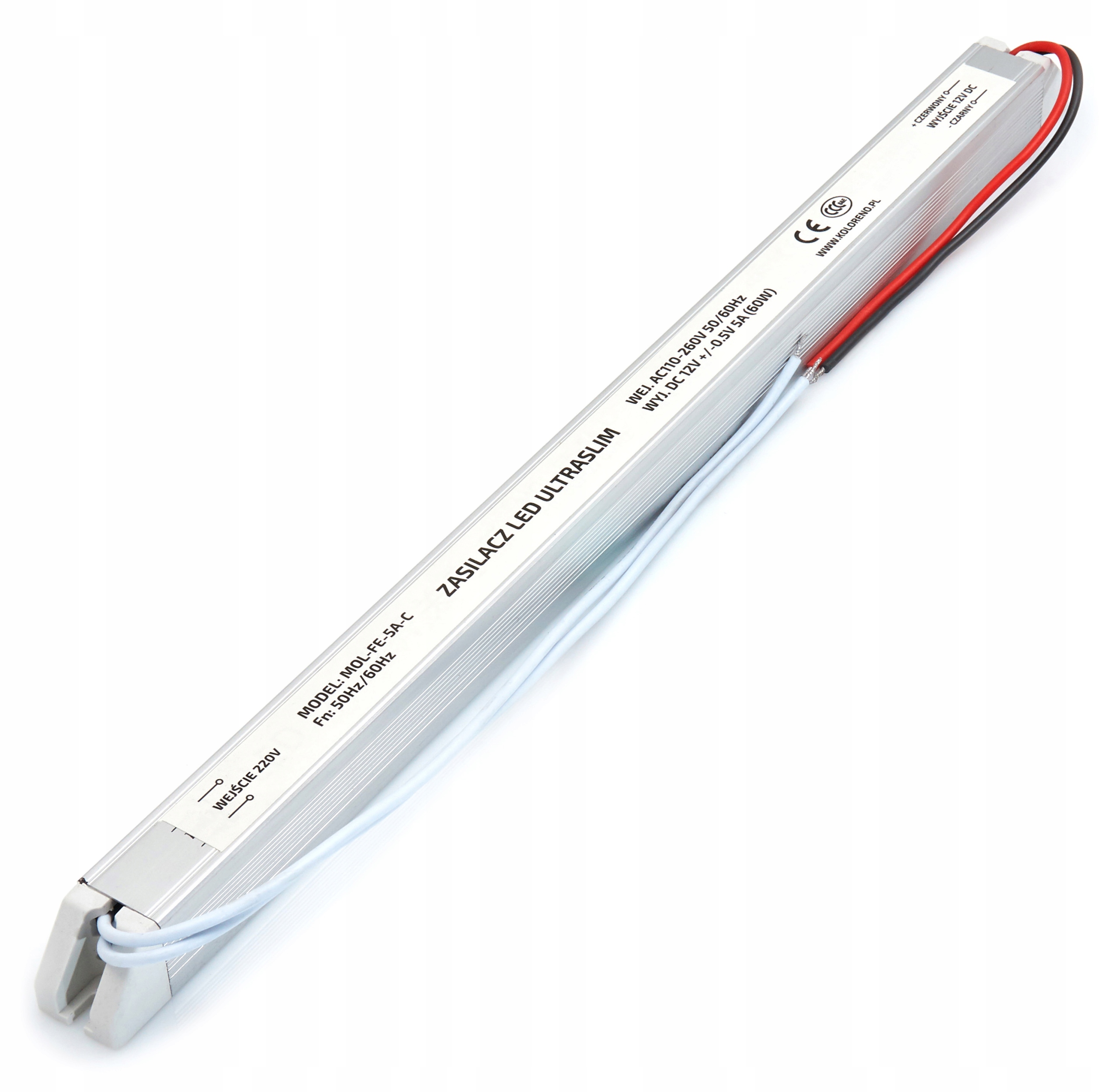 

Zasilacz 12V 60W 5A IP20 Ultra Slim Do Taśm Led