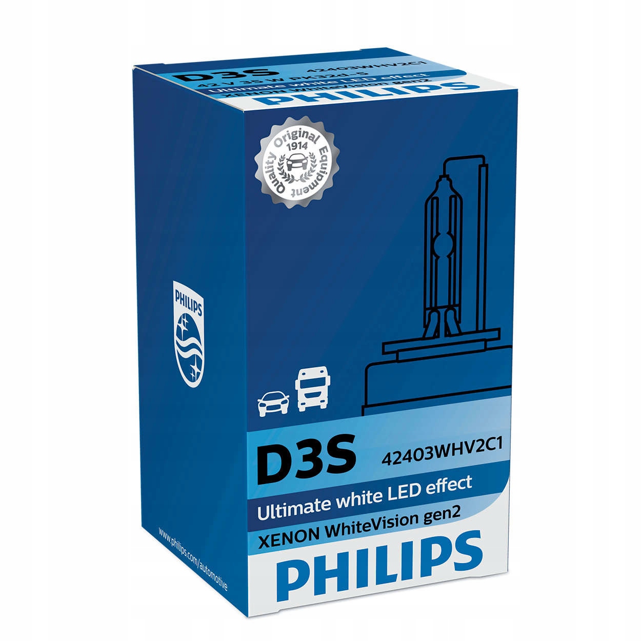 

Philips Żarówka Xenon D3S White Vision GEN2