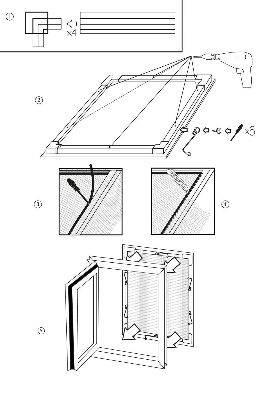 Uchwyt moskitiery (2szt.) Kod producenta 1000000