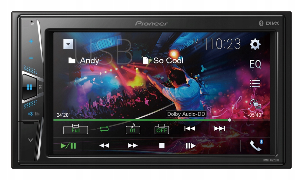 Pioneer MVH-G210BT 2DIN autorádio Dotyk LCD Bluetooth
