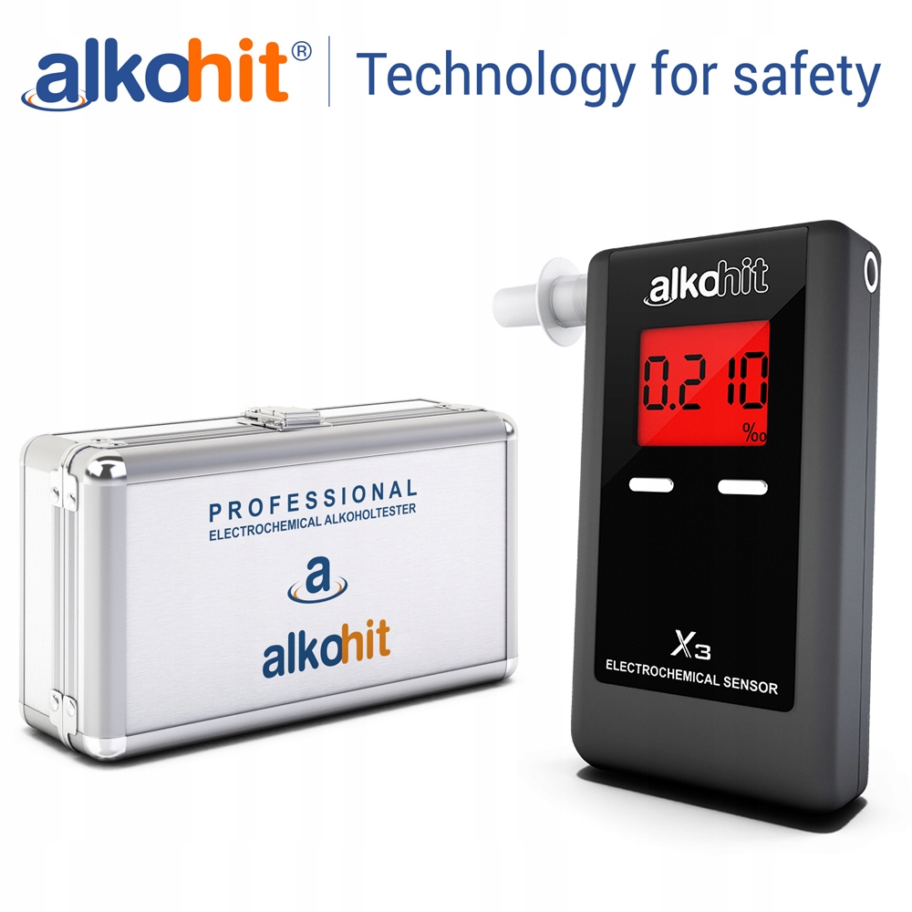 ALKOMAT Alkohit X3 Cyfrowy Walizka Aluminiowa Color black