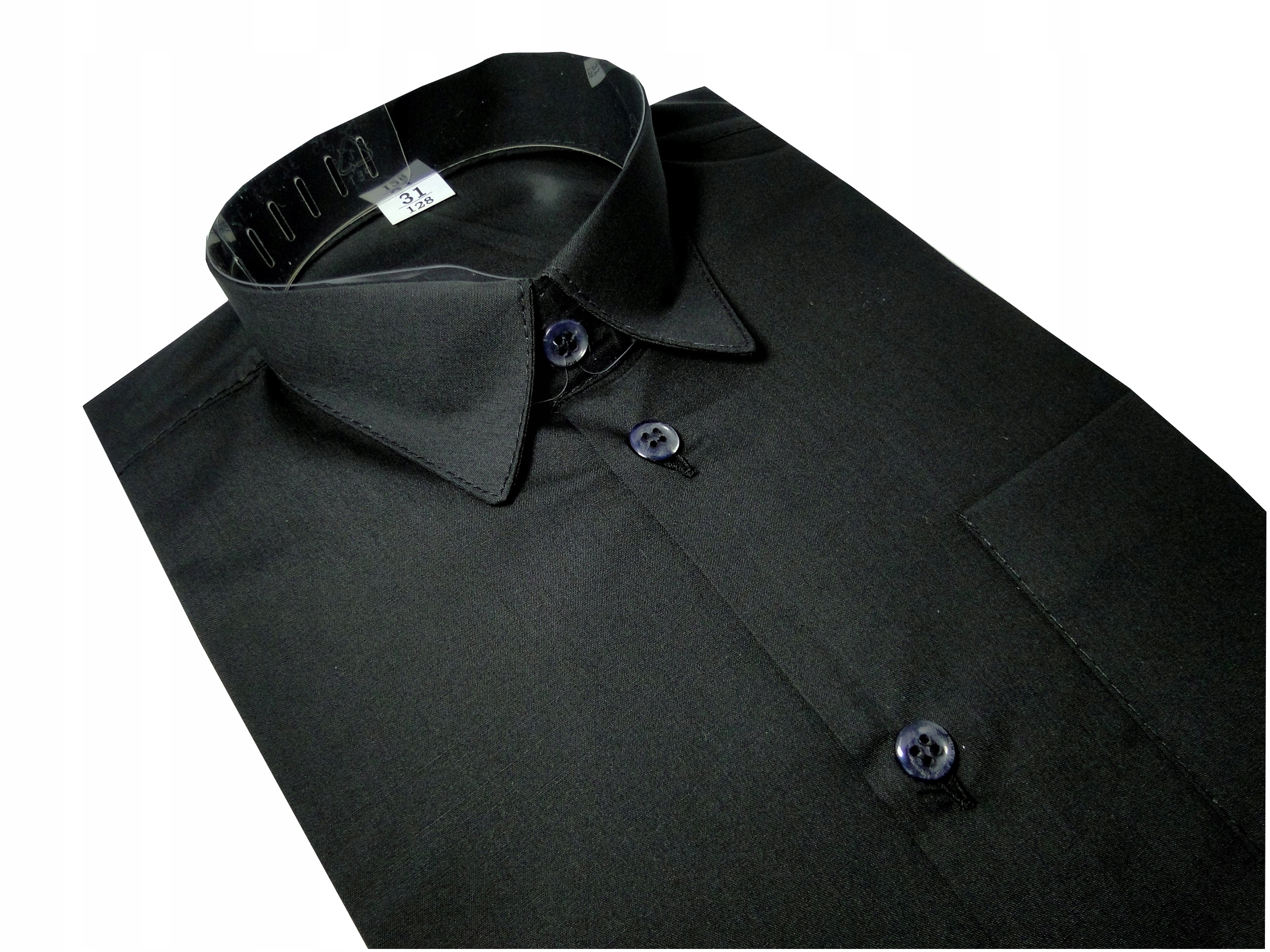 MIK Koszula chłopięca czarna długi rękaw POL 164 Rozmiar (new) 164 (159 - 164 cm)