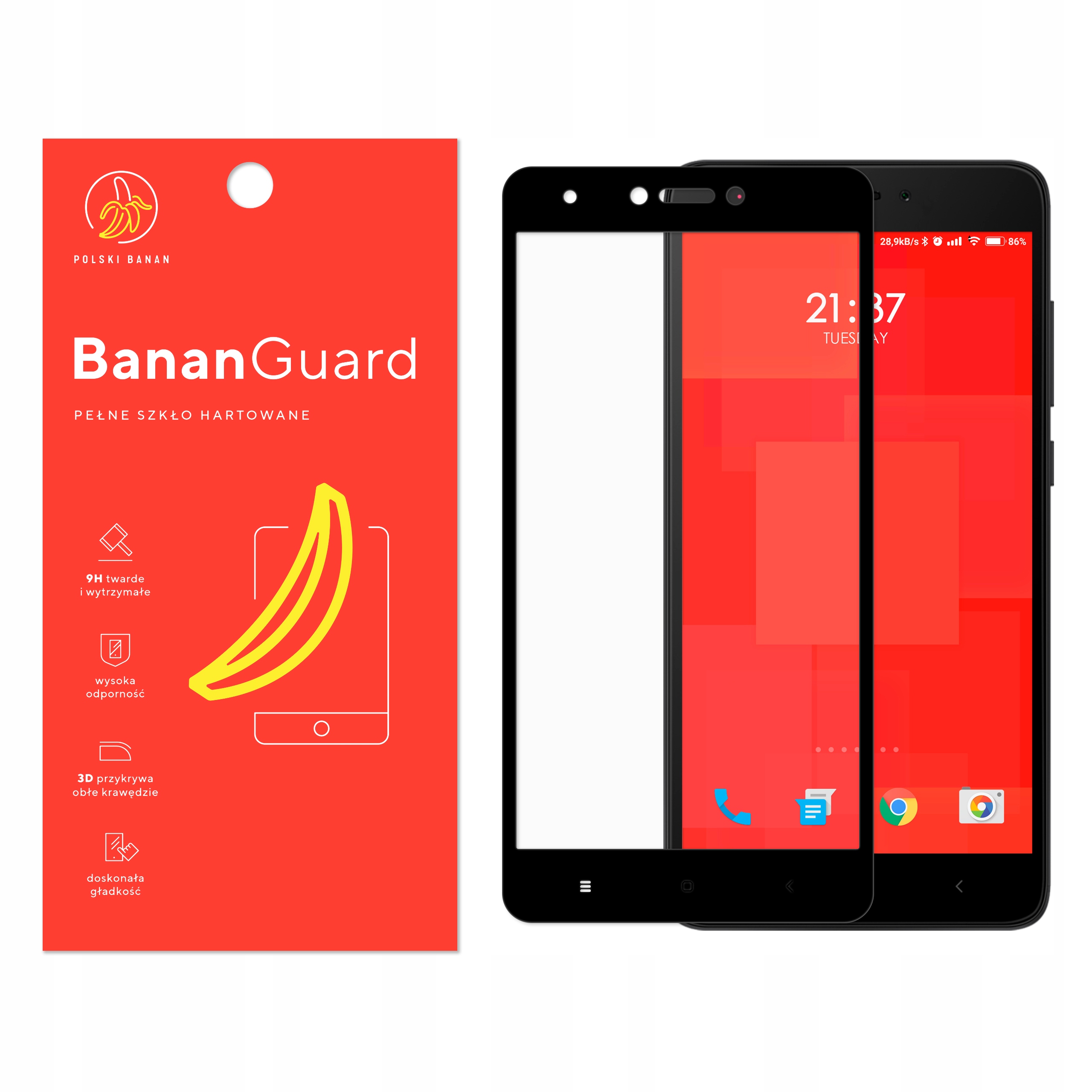 

Szkło Hartowane 3D do Redmi Note 4 4X Czarne