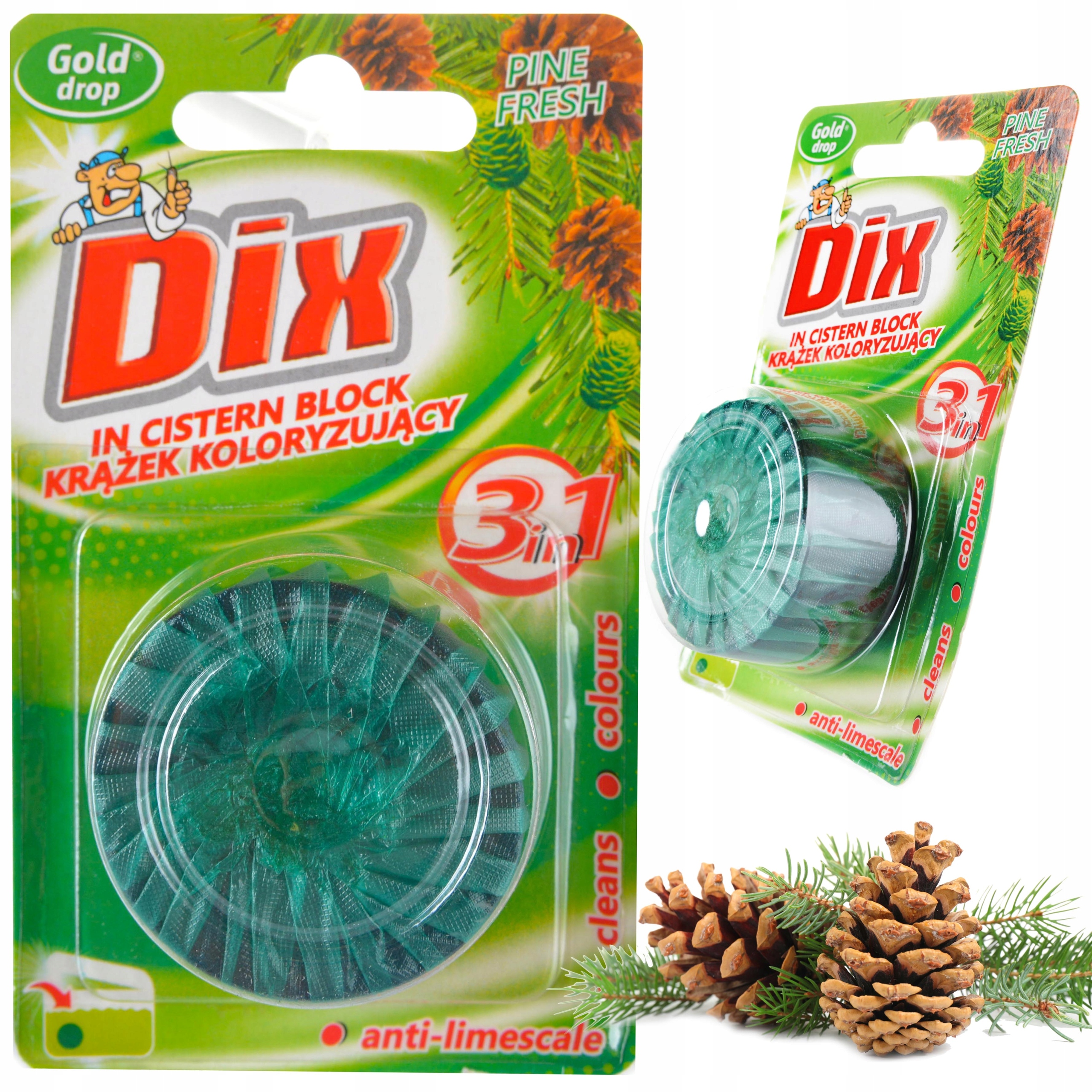 

Dix Krążek Kostka Wc 50g Leśny Do Spłuczki