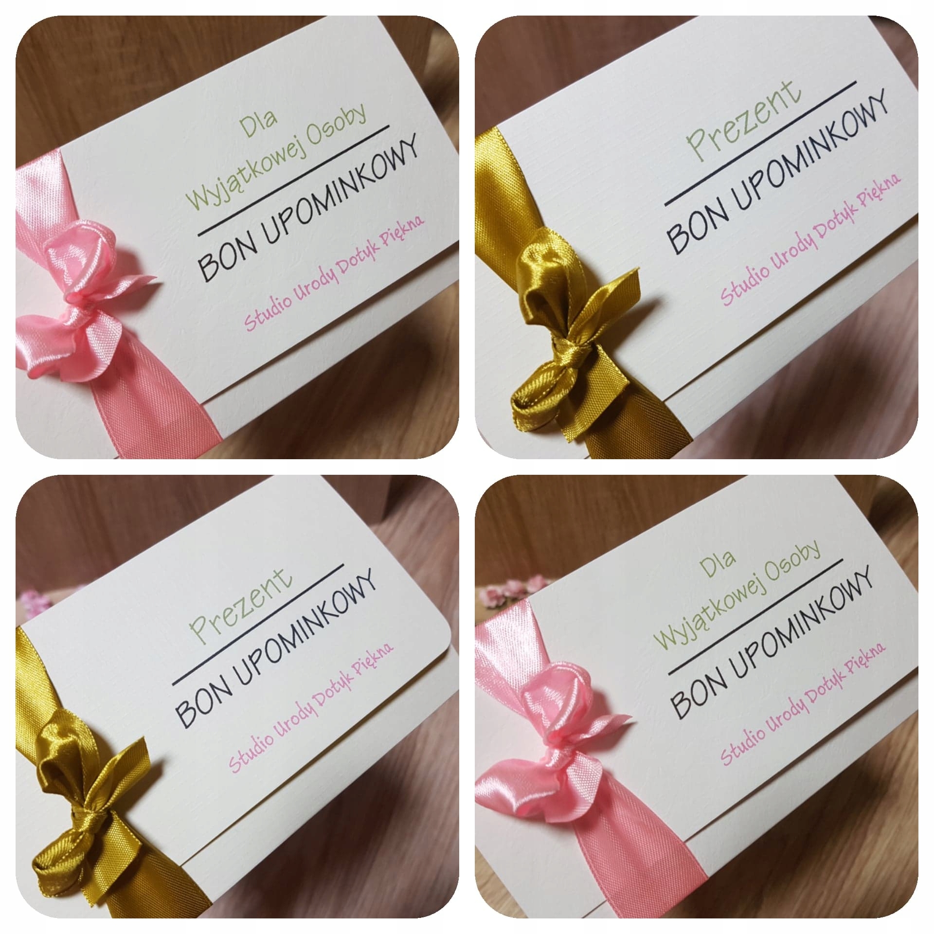 BONY PODARUNKOWE UPOMINKOWE voucher PAKIET 10 SZT Nazwa BEJO_DESIGN