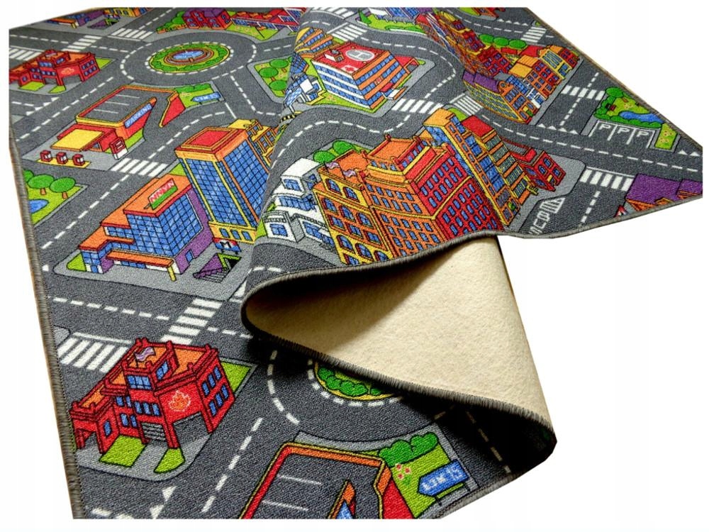 КОВЕР ДЛЯ РЕБЕНКА 100X200 1X2 КОВРИК ДЕРЕВНЯ ГОРОД