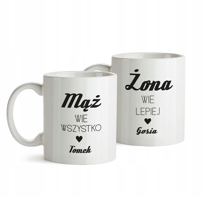 

Zestaw kubków Na Ślub Mąż Żona Para Młoda