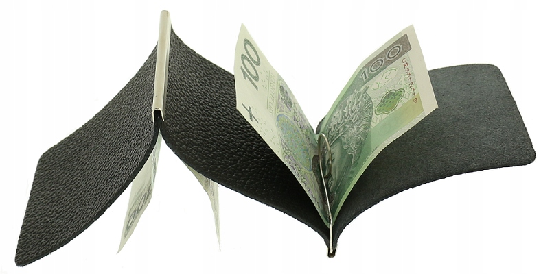 

Banknotówka Skórzana Portfel Banknoty skóra Klips