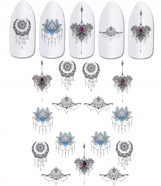 NAKLEJKI WODNE ORIGAMI CZARNE nr 990