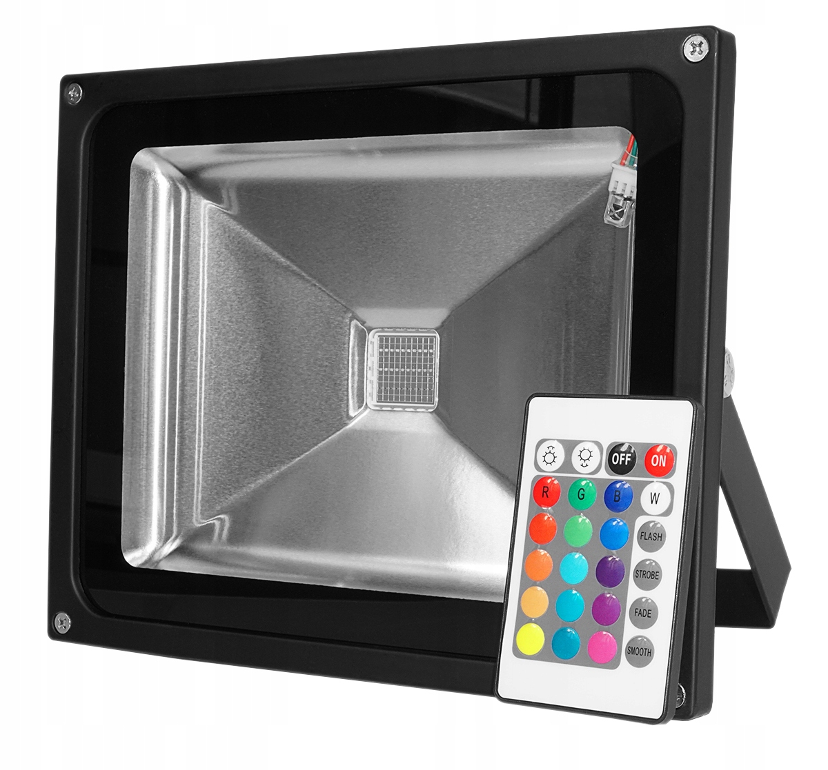 REFLEKTOR HALOGEN LED 30W RGB 16 KOLORÓW + PILOT