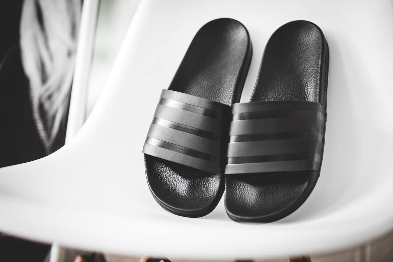 

Adidas Adilette Premium Black Leather Slide