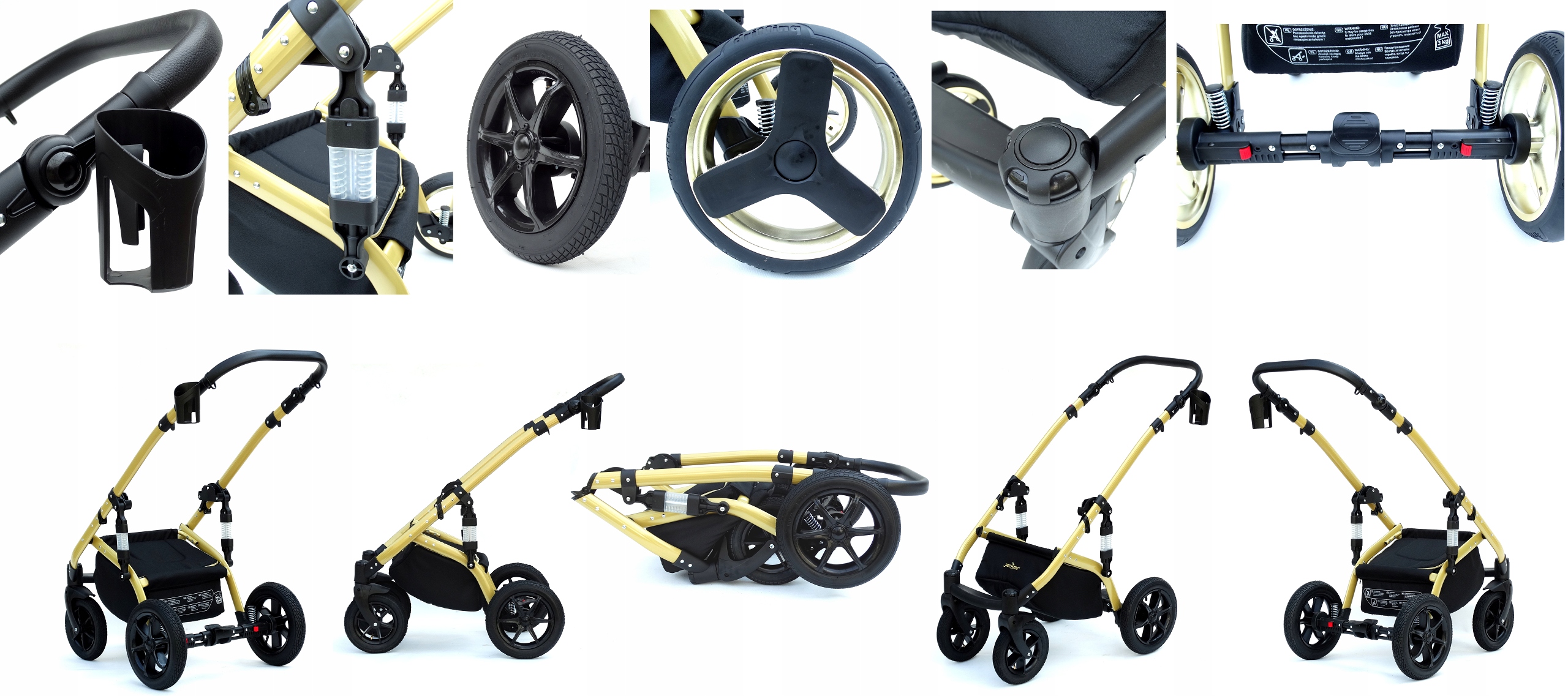 SPIRO GOLD WÓZEK DZIECIĘCY WIELOFUNKCYJNY 2w1 Marka inny