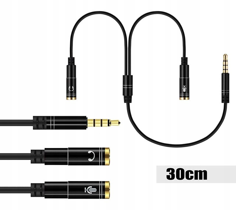 Kabel Adapter Mini Jack 4 PIN SŁUCHAWKI MIKROFON Marka WulkanCenPL