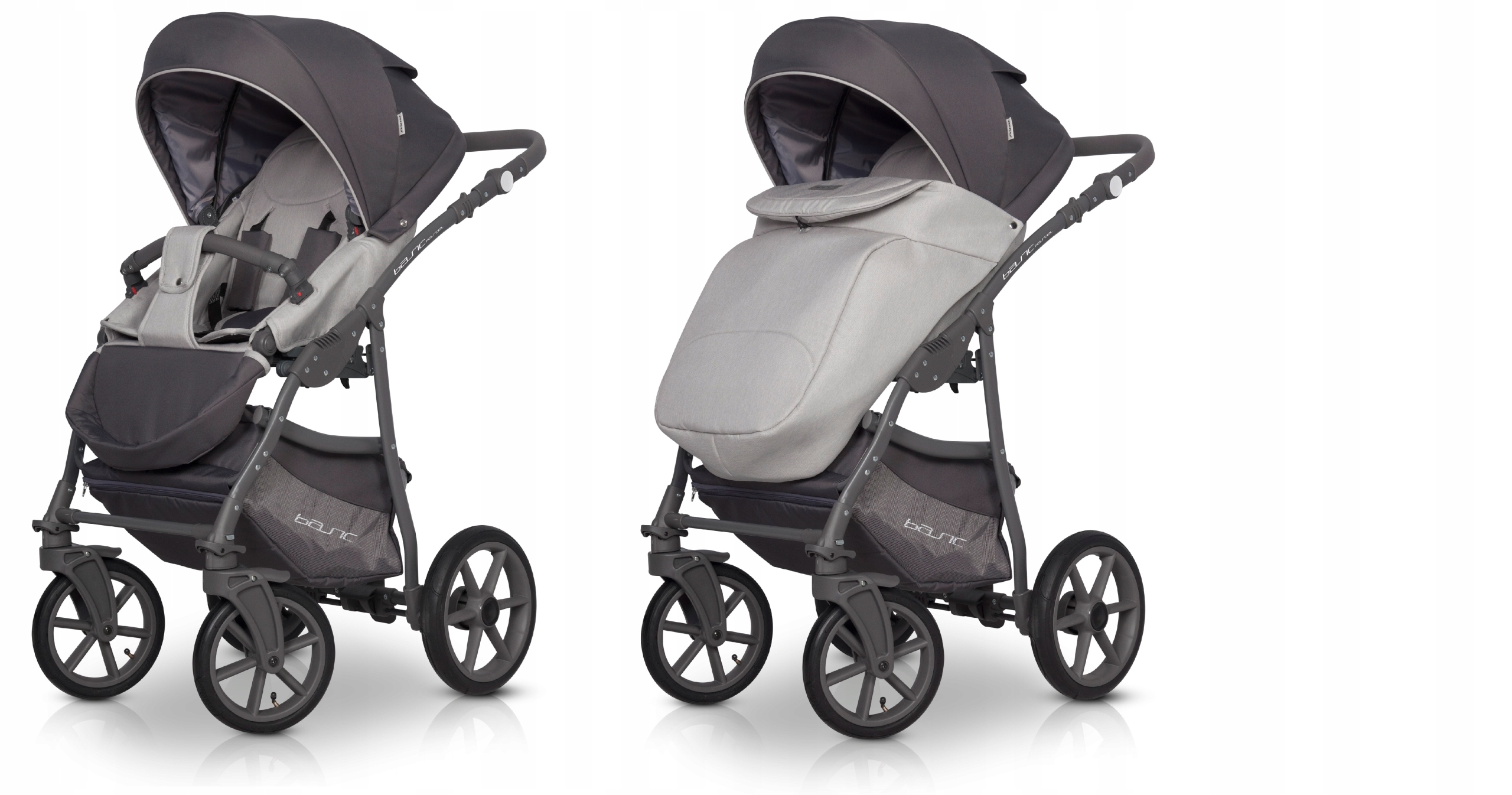 WÓZEK 3w1 WIELOFUNKCYJNY / Basic Pastel Stone Riko Rodzaj kół Pompowane