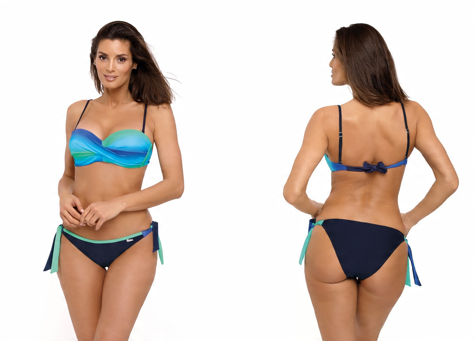 

Kuszący Strój Kąpielowy Bikini Push-up 533-3 L 40