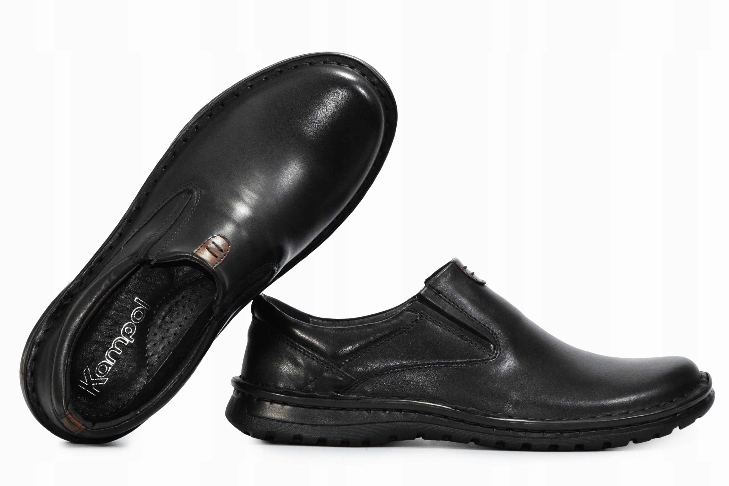 

Półbuty męskie skórzane buty wsuwane KamPol 40