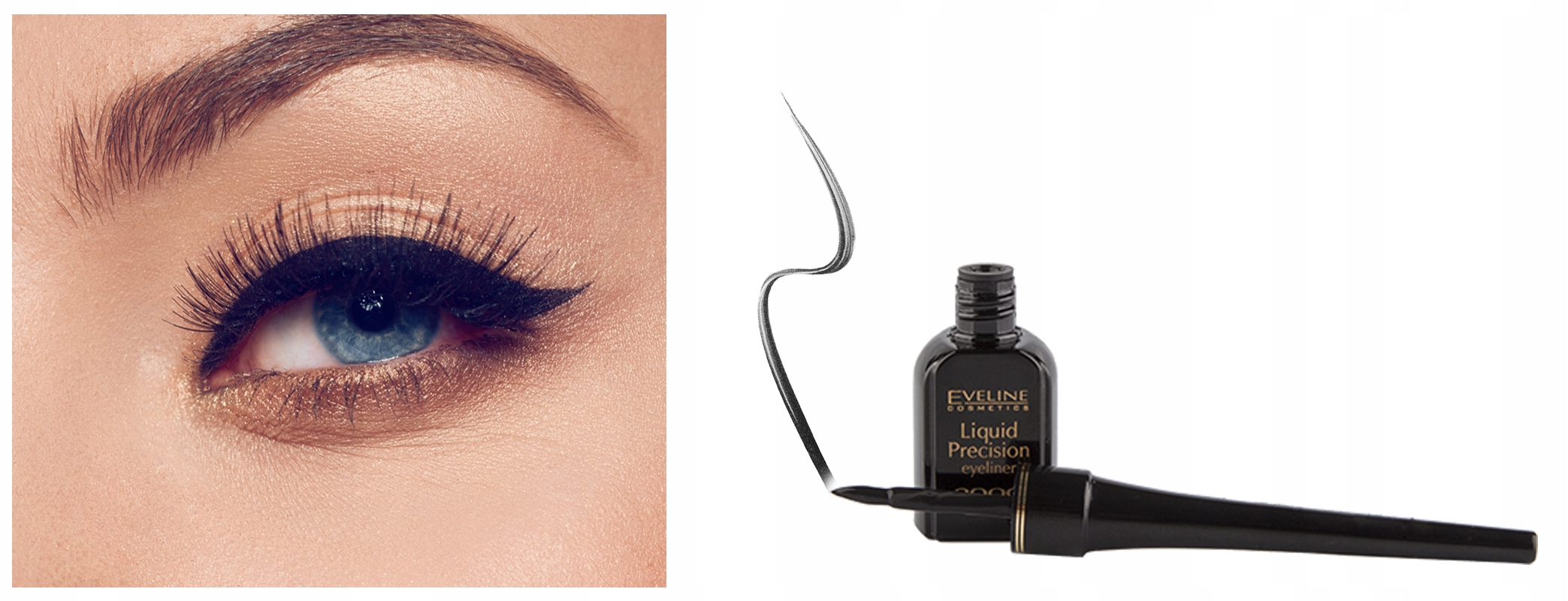 EVELINE EYELINER 2000 PROCENT WATERPROOF BLACK MAT Marka Eveline Cosmetics