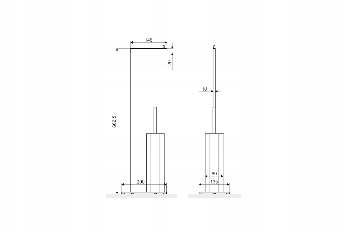 STOJAK NA PAPIER TOALETOWY ZE SZCZOTKĄ RIKO Kod producenta DOEX.1650CR