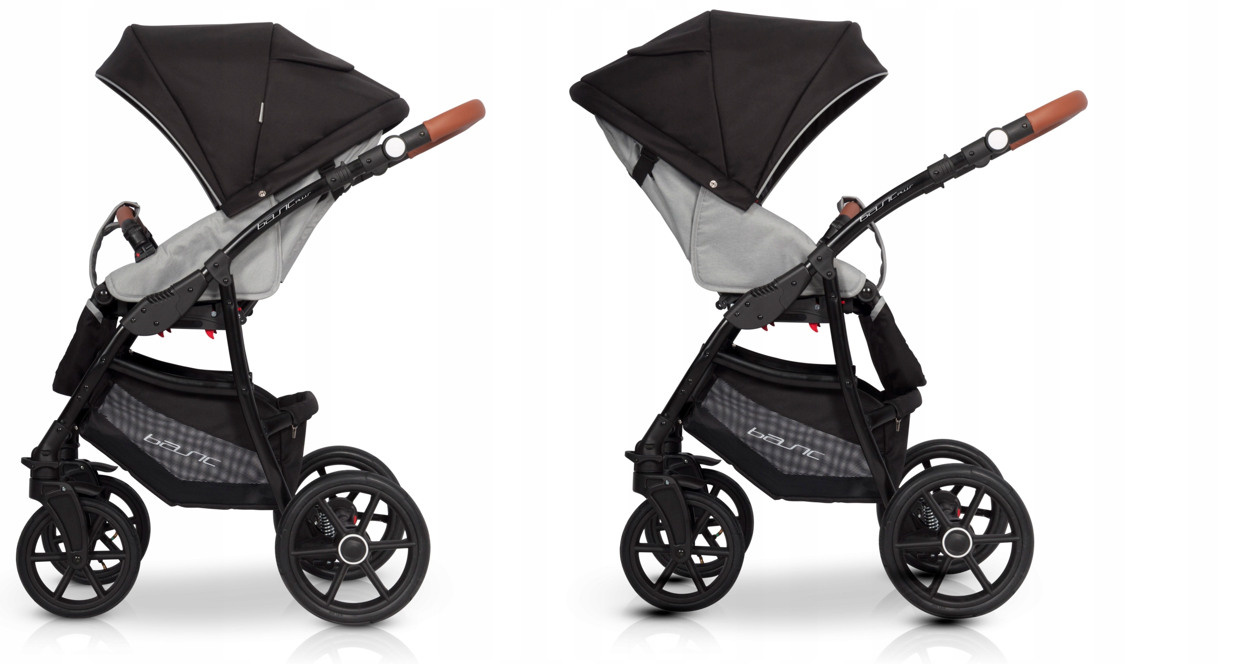 WÓZEK 3w1 GONDOLA SPACER FOTEL Basic PLUS Grey Fox Rodzaj kół Pompowane