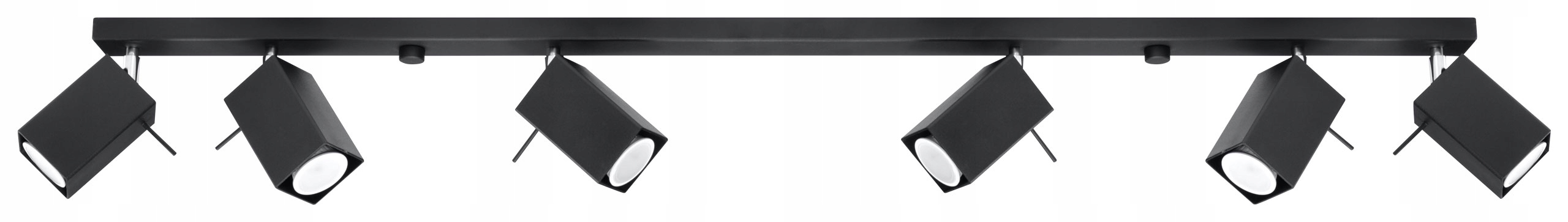 Plafon MERIDA 6L Czarny ruchome Reflektorki listwa do salonu LED SOLLUX