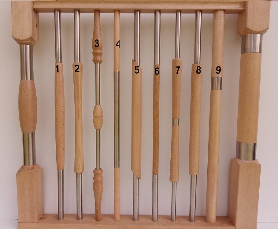 TRALKI DĄB Z METALEM - DĘBOWE + INOX - PRODUCENT Marka polska