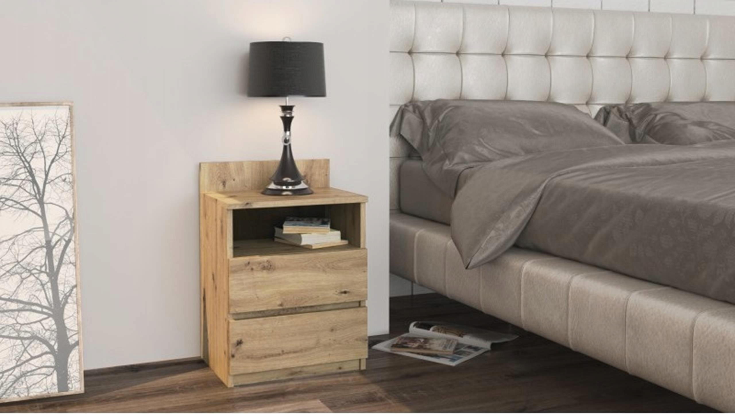 SZAFKA NOCNA KOMODA SYPIALNIA N-1 DĄB ARTISAN TOP Kod producenta MALWA M1 DĄB ARTISAN MATKAM