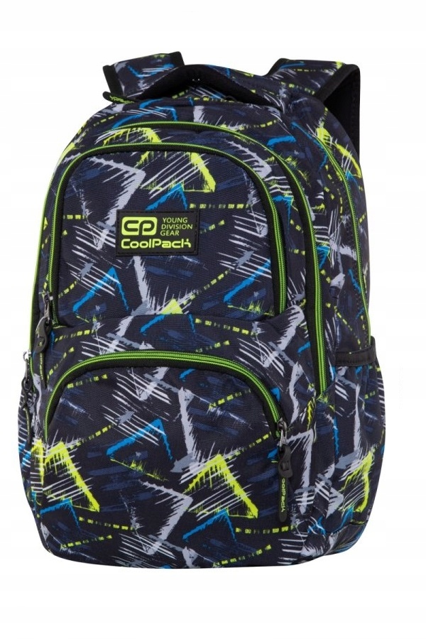 Plecak 2 komorowy szkolny CoolPack Vigo czarny w trójkąty Dart Cp 17”