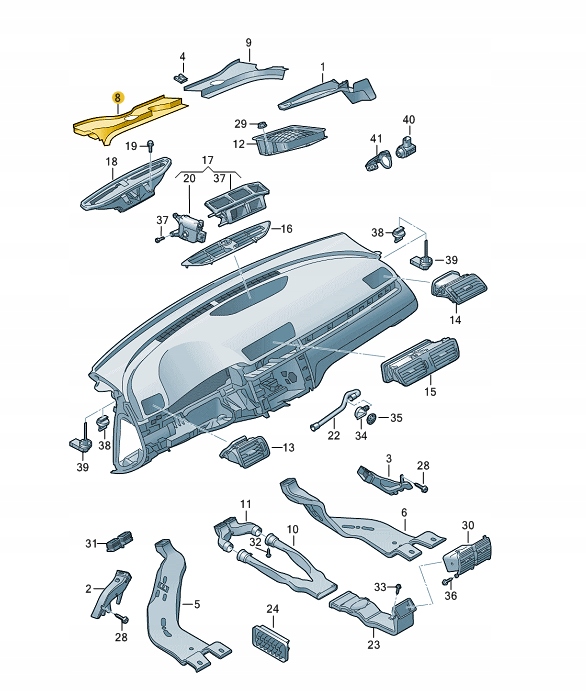 PODSZYBIE ODRZUTNIK WODY VW Passat CC lewa Producent części Volkswagen OE