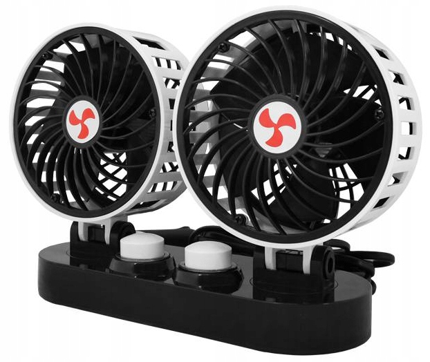 WENTYLATOR WIATRAK OBROTOWY SAMOCHODOWY 2x5'' 24V