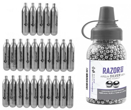 Śrut Bb 4,5mm 1500 szt RazorGun Silver CO2 25szt