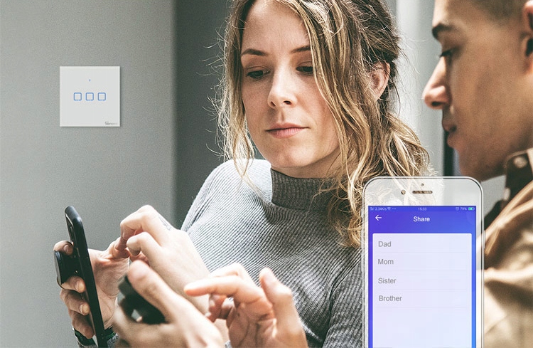 DOTYKOWY WŁĄCZNIK SONOFF WIFI ALEXA 2 KANAŁOWY Rodzaj przełącznik