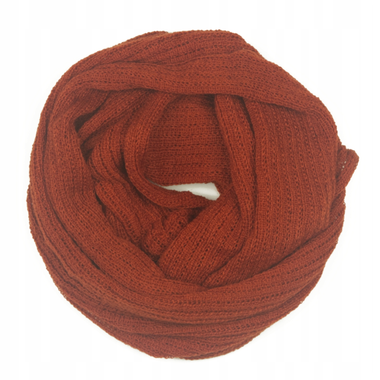 Komplet szalik KOMIN i CZAPKA na polarze RUDY Rozmiar uniwersalny