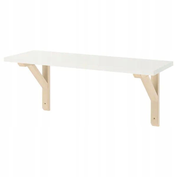 

Ikea Burhult /sandshult Półka Biały/osika 59x20 cm