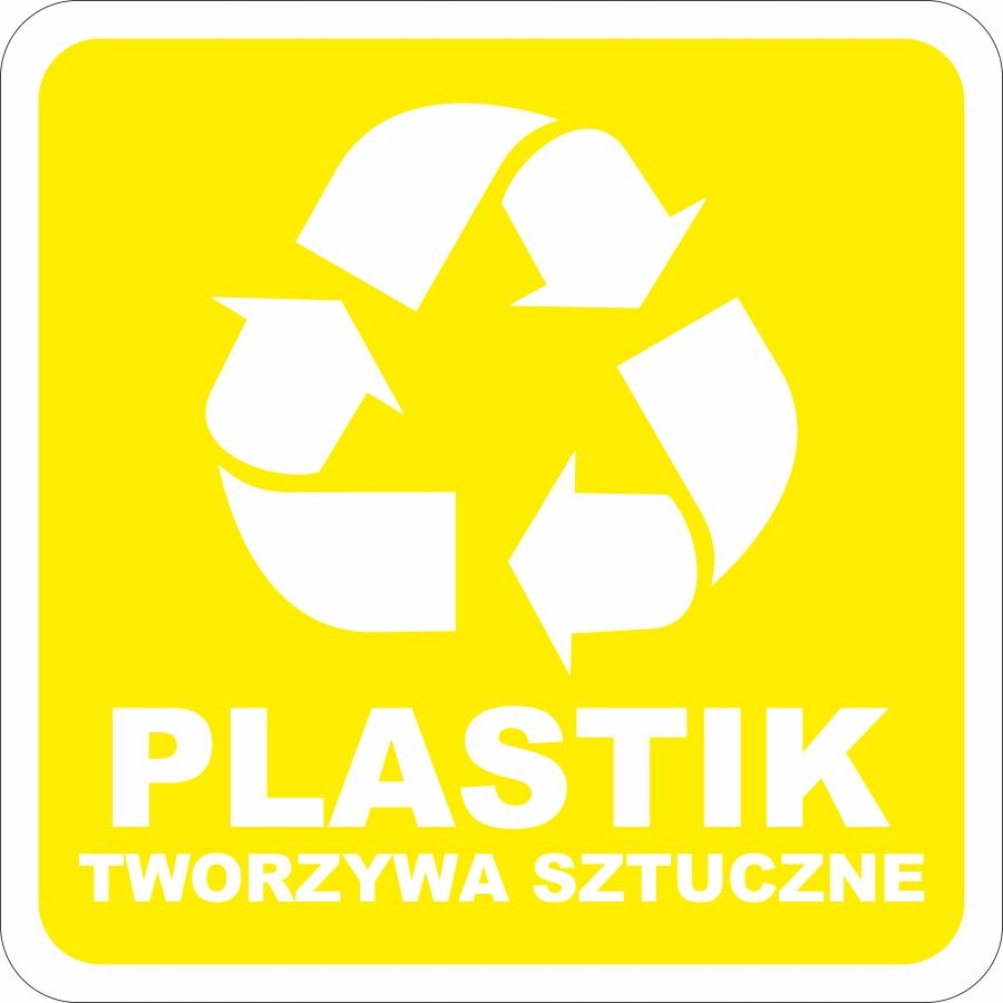 

Naklejka segregacja śmieci odpady plastik 10x10