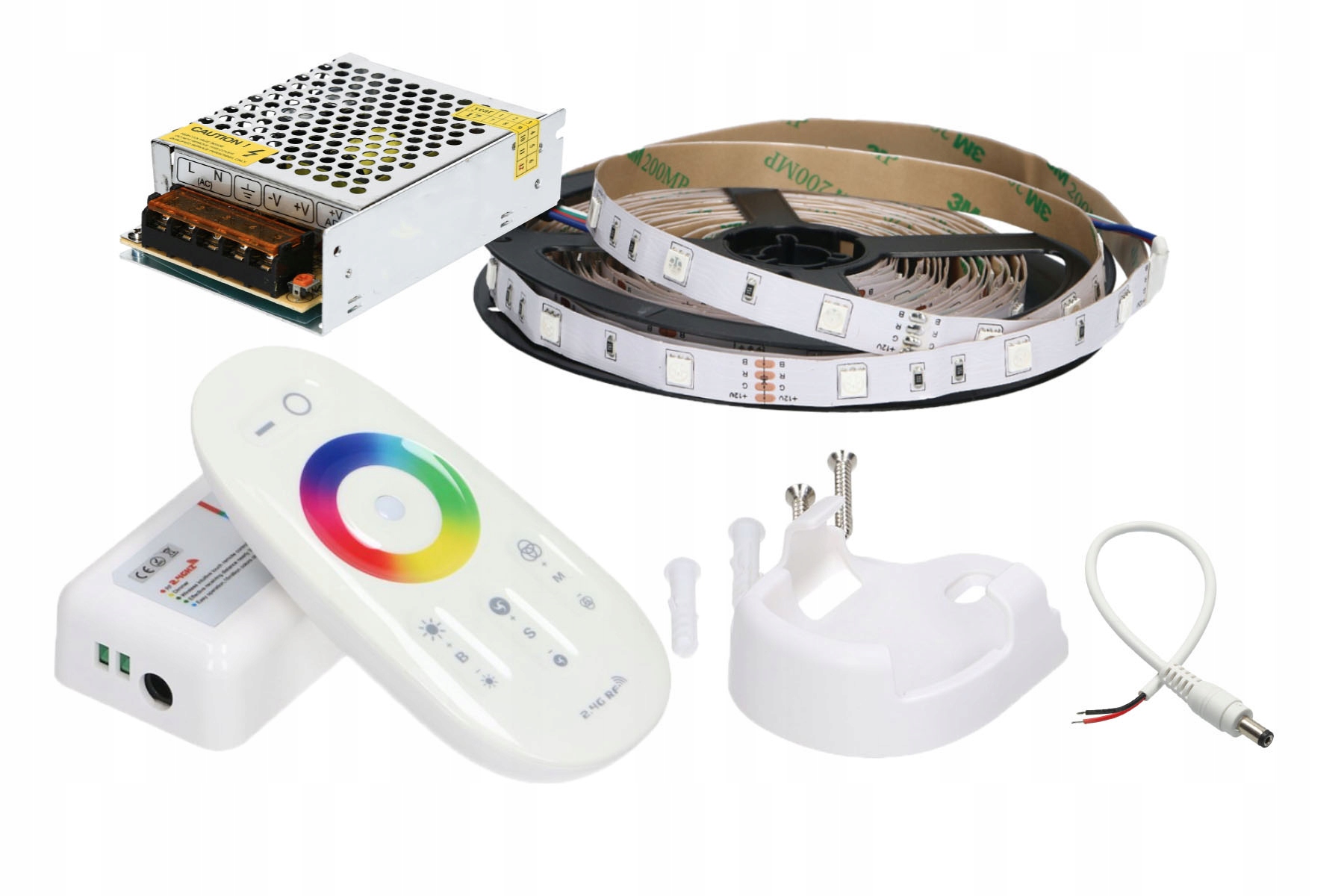 Set 5 m Led pásek 5050 Rgb Bílý P. Dotykový