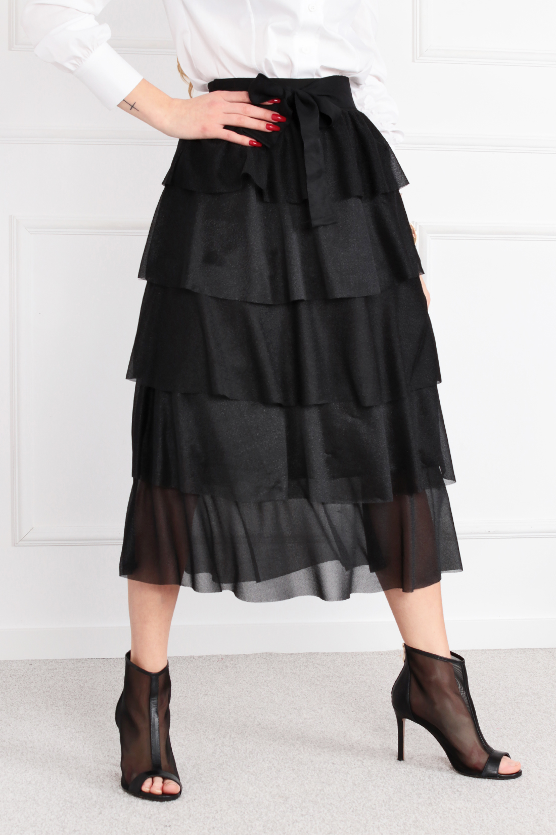 SPÓDNICA DAMSKA SPÓDNICZKA DŁUGA KOBIECA LETNIA ELEGANCKA TIUL KOLORY 1991 Wzór dominujący inny wzór