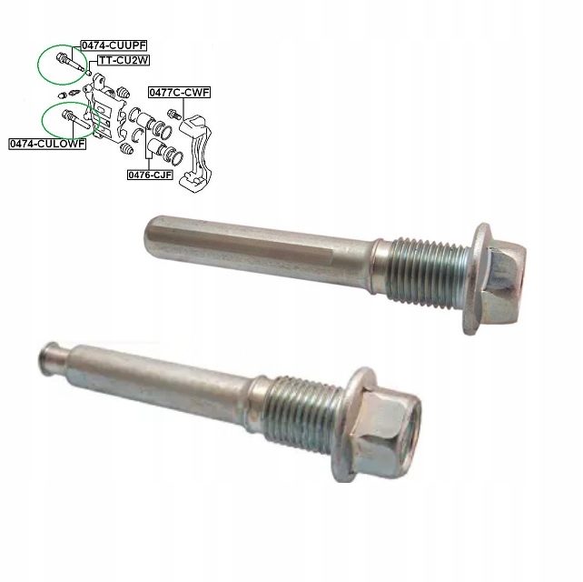 ŚRUBY ZACISKU HAMULCOWEGO PRZÓD OUTLANDER L200